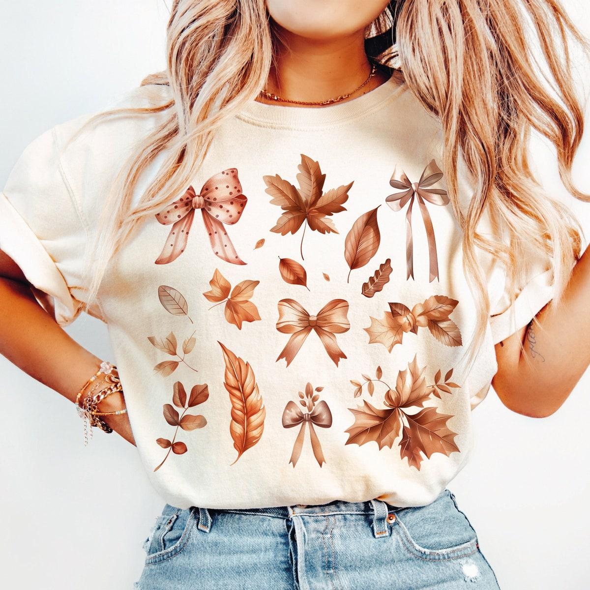 Retro Fall Pumpkin Bow Shirt 1