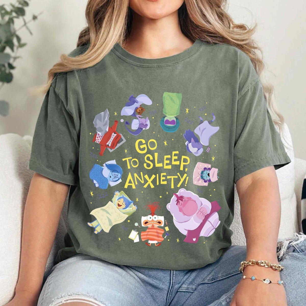 Retro Inside Out Emotions Go To Sleep Anxiety Inside Out Disney Shirt 3