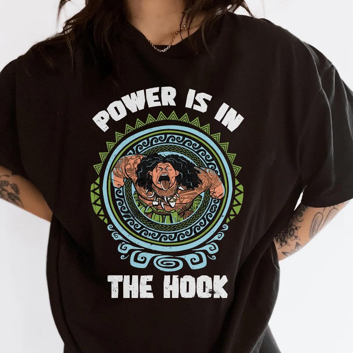 Retro Moana Maui Power Is In The Hook Shirt 1