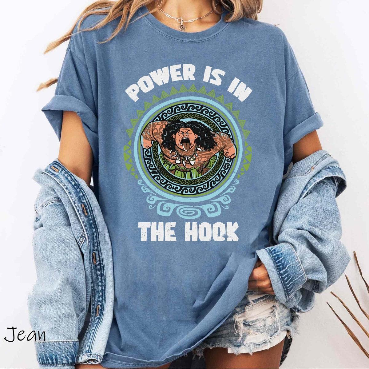 Retro Moana Maui Power Is In The Hook Shirt 2