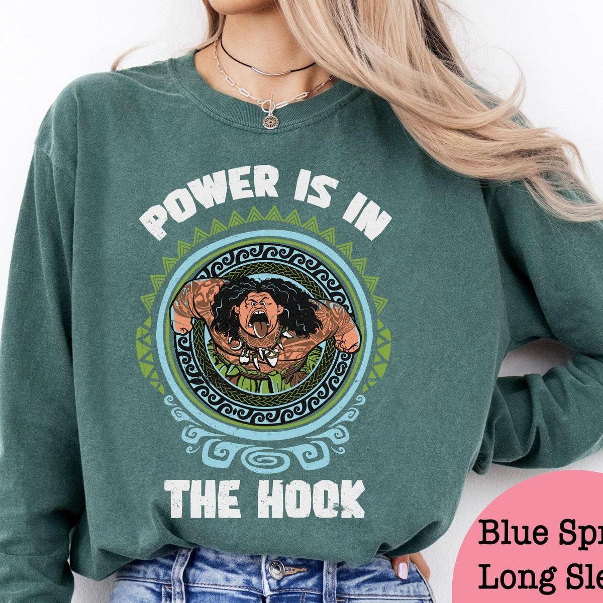 Retro Moana Maui Power Is In The Hook Shirt 6