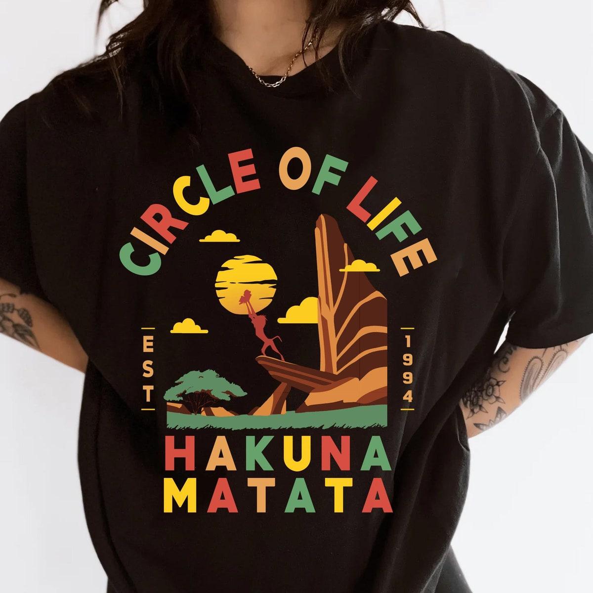 Retro Pride Rock Rafiki Simba Circle Of Life Hakuna Matata Shirt 1