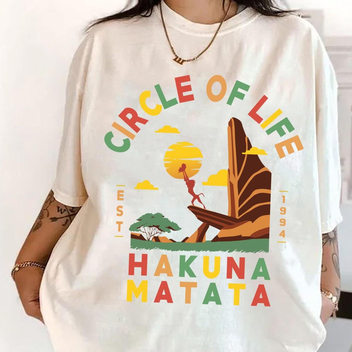 Retro Pride Rock Rafiki Simba Circle Of Life Hakuna Matata Shirt 2