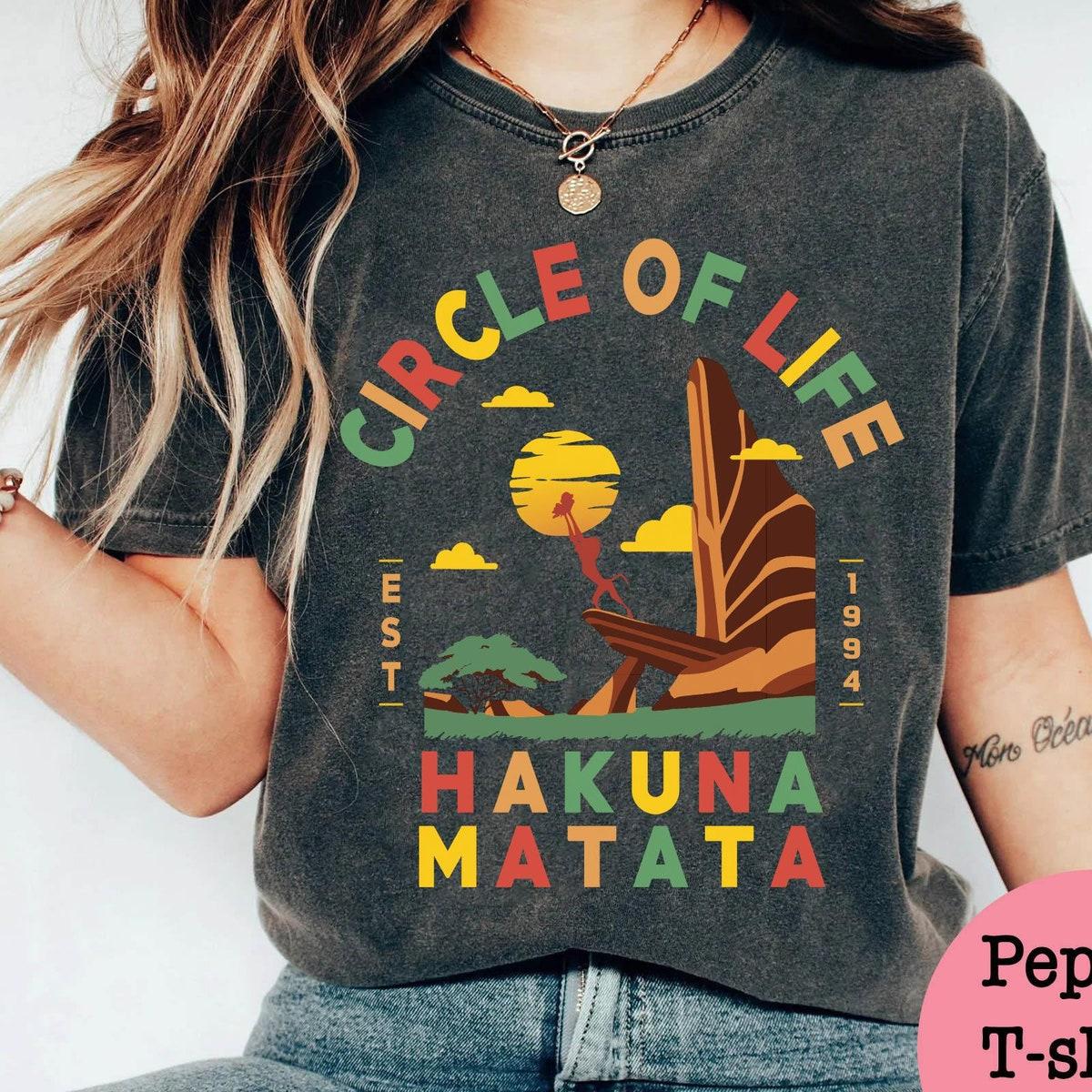 Retro Pride Rock Rafiki Simba Circle Of Life Hakuna Matata Shirt 3