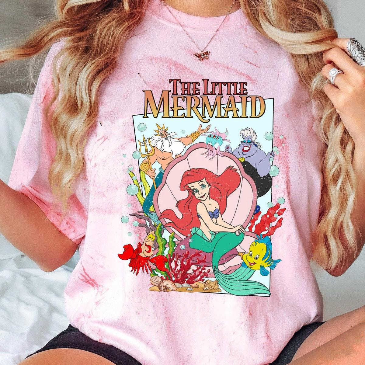 Retro The Little Mermaid Characters Shirt 1