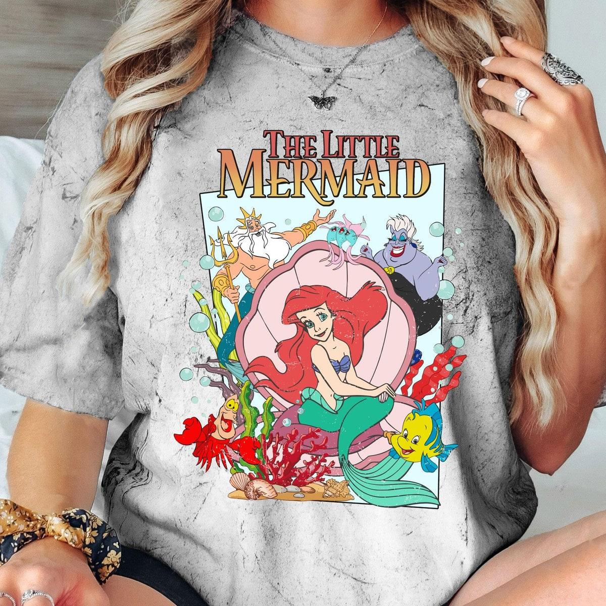 Retro The Little Mermaid Characters Shirt 6