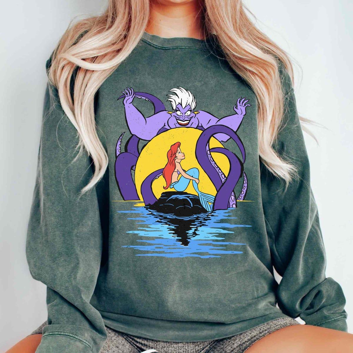 Retro Ursula Ariel On Rock The Little Mermaid Shirt 6