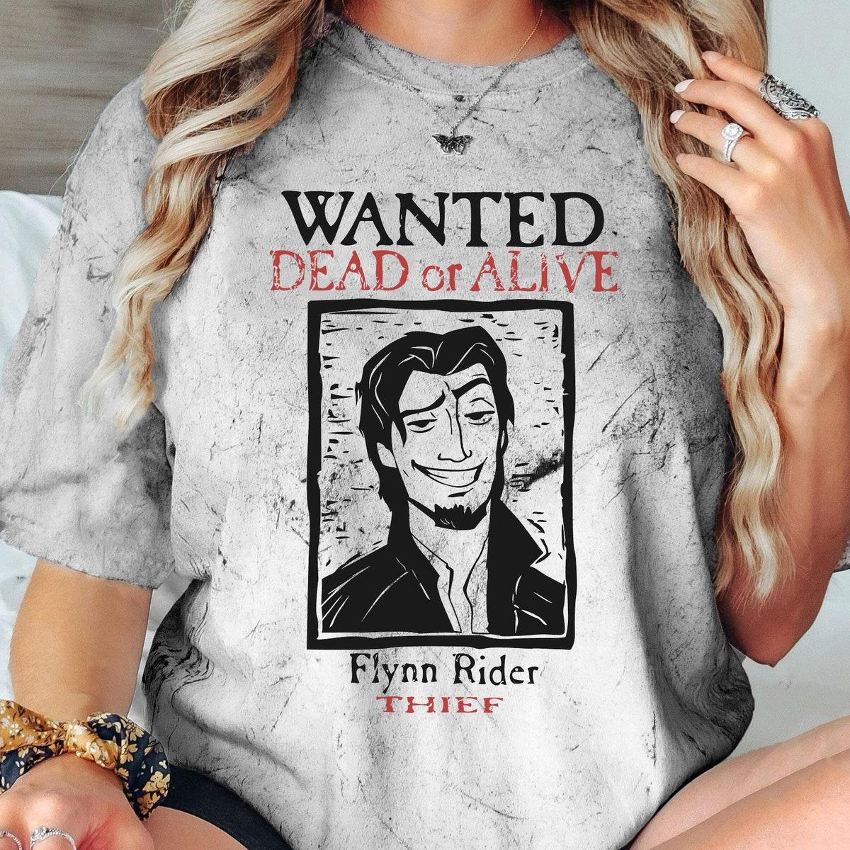 Retro Wanted Dead Or Alive Flynn Rider Thief Shirt 1