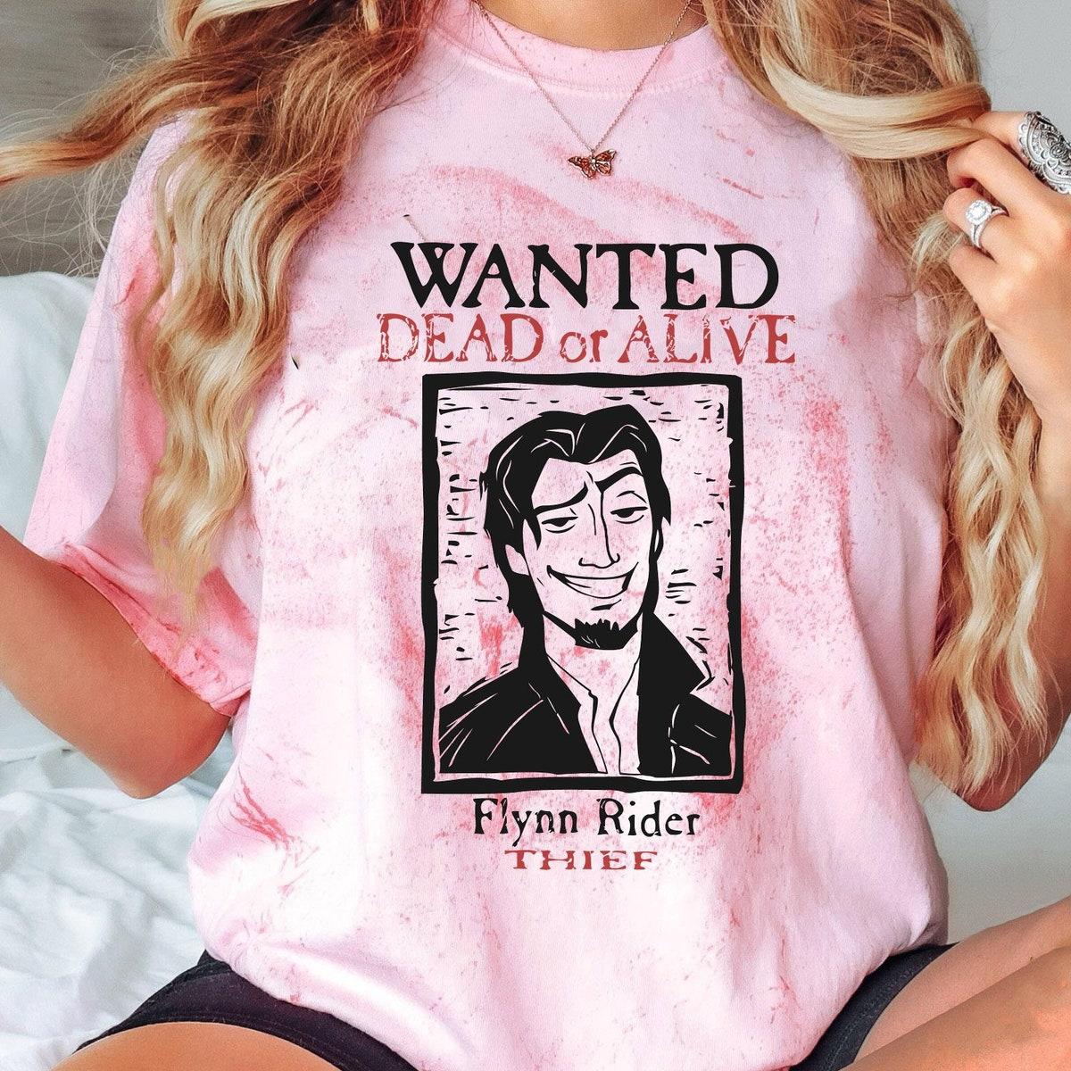 Retro Wanted Dead Or Alive Flynn Rider Thief Shirt 2