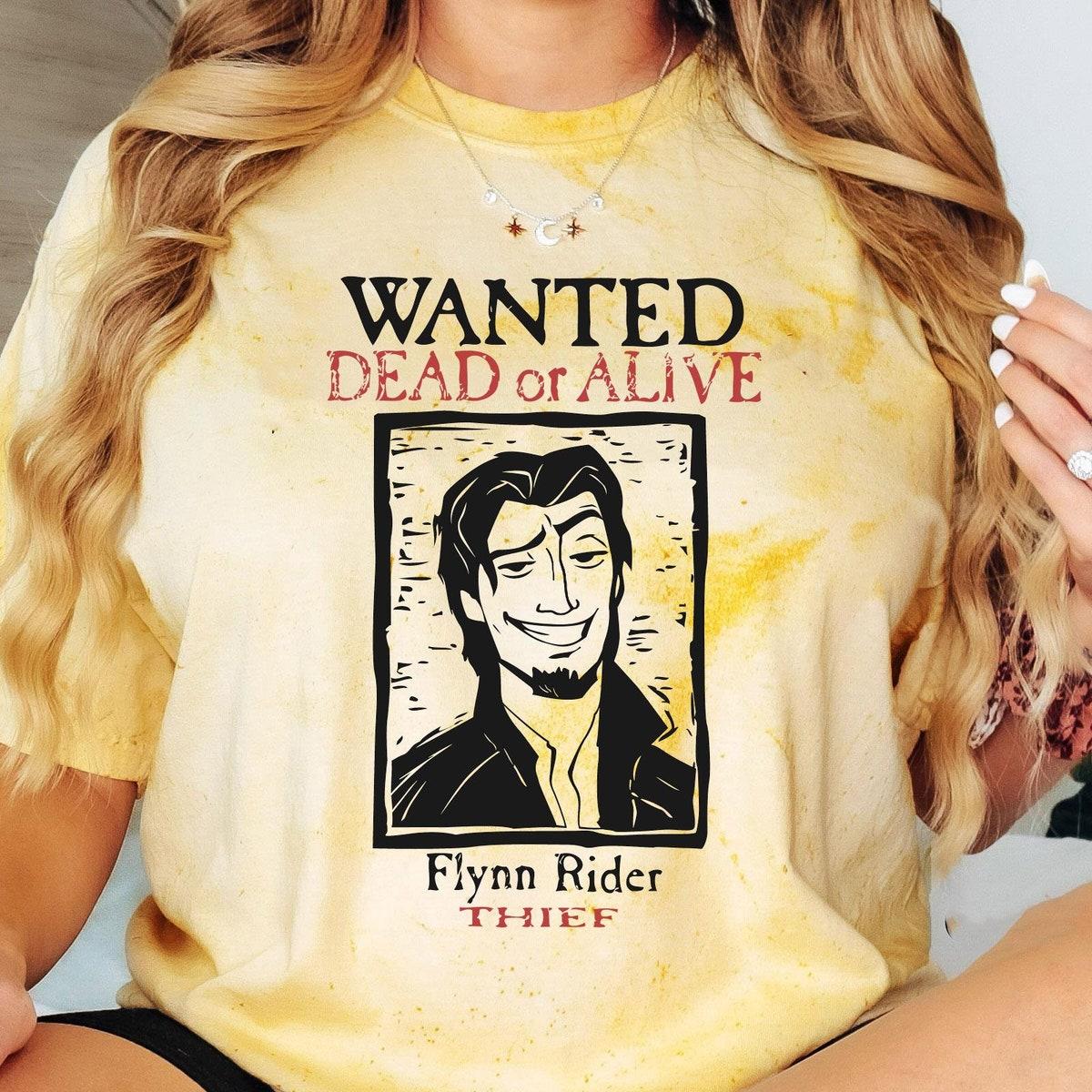 Retro Wanted Dead Or Alive Flynn Rider Thief Shirt 3