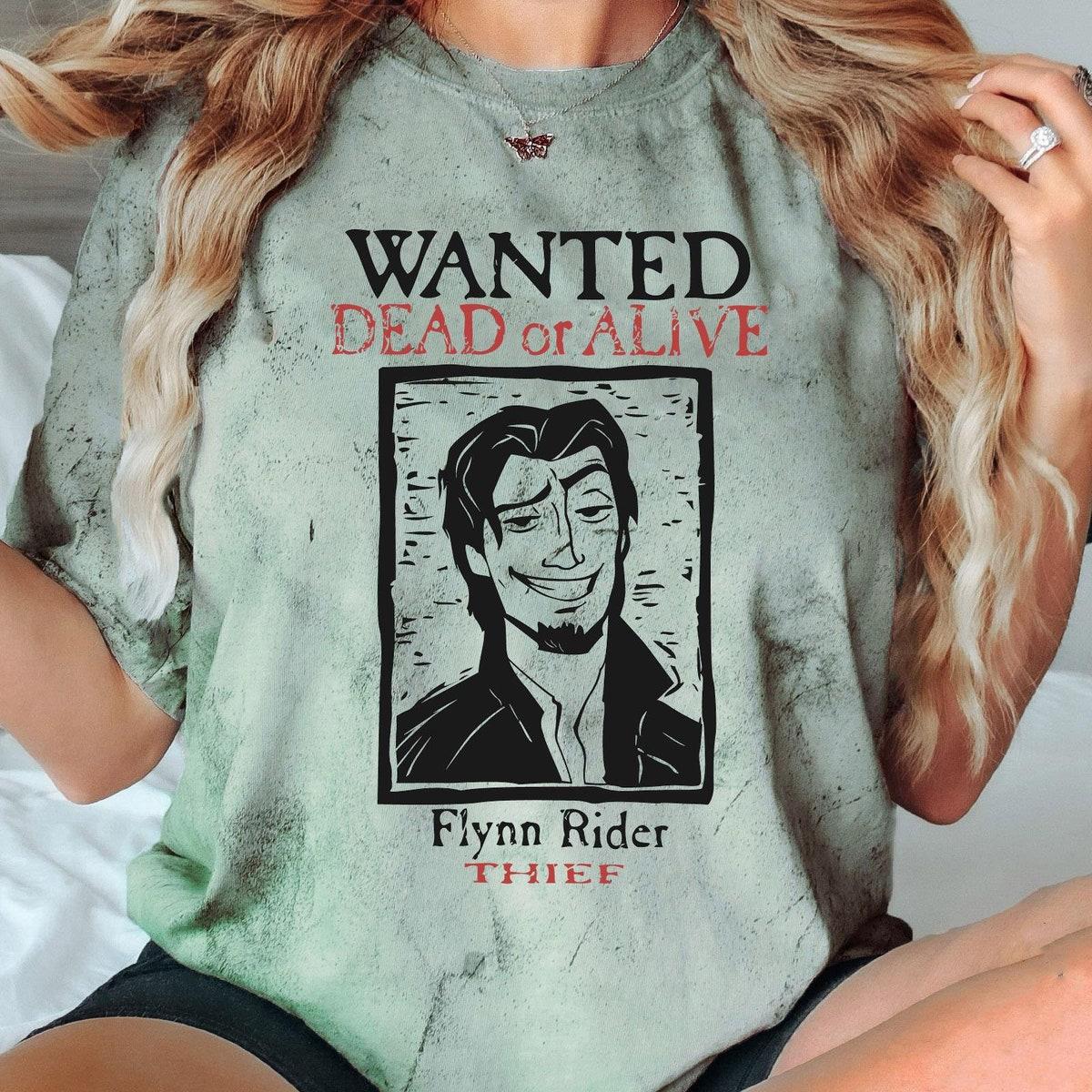 Retro Wanted Dead Or Alive Flynn Rider Thief Shirt 4