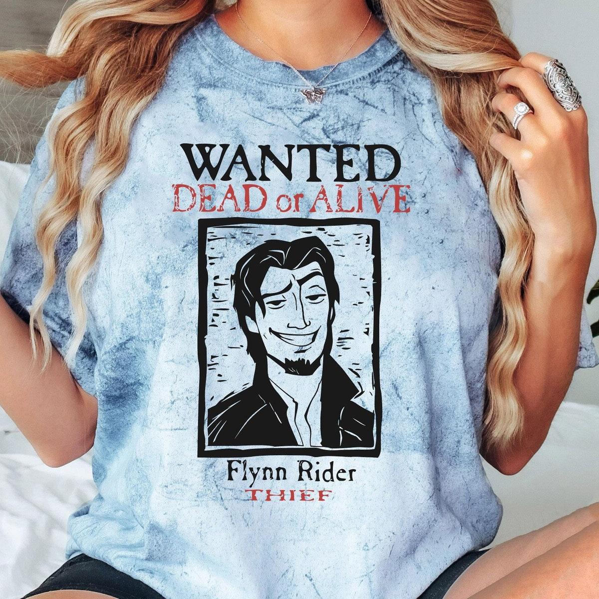 Retro Wanted Dead Or Alive Flynn Rider Thief Shirt 5