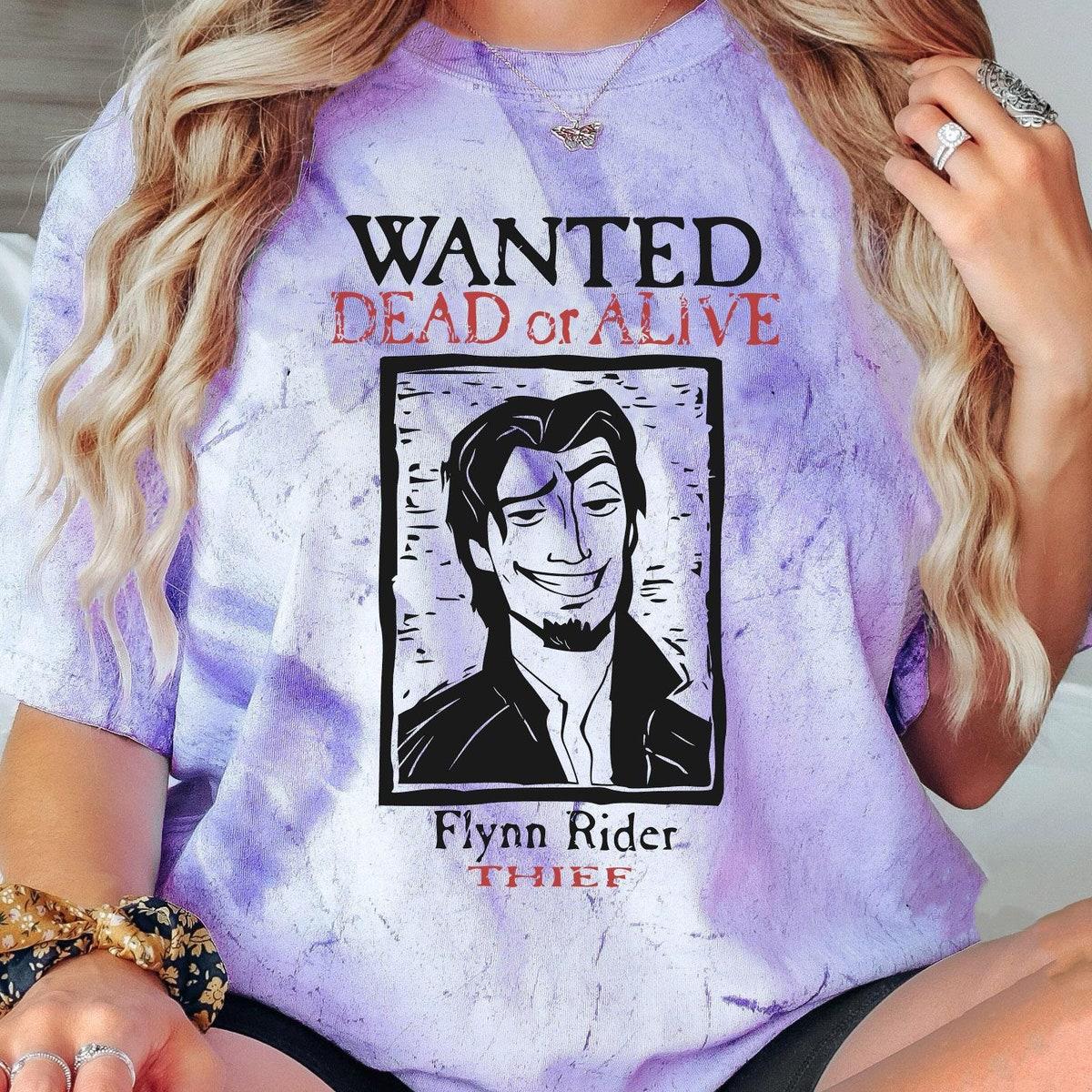 Retro Wanted Dead Or Alive Flynn Rider Thief Shirt 6