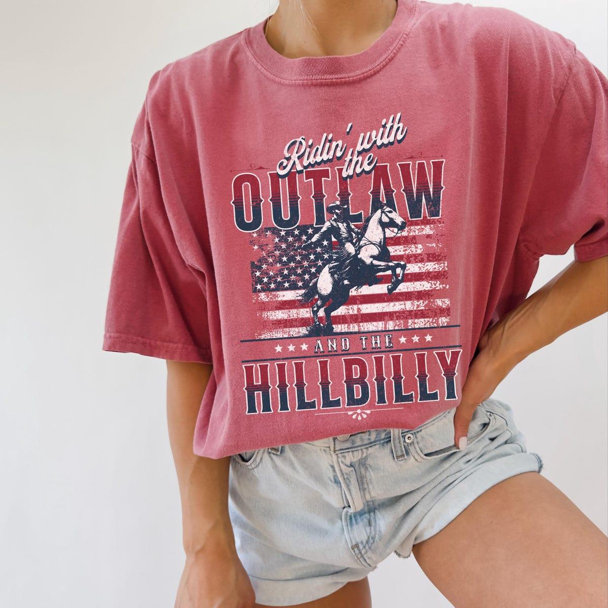 Ridin With The Outlaw And The Hillbilly Trump Shirt 4