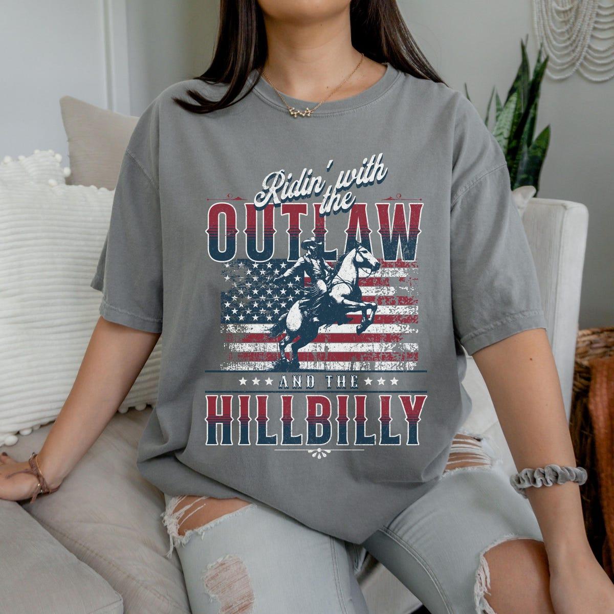 Ridin With The Outlaw And The Hillbilly Trump Shirt 5