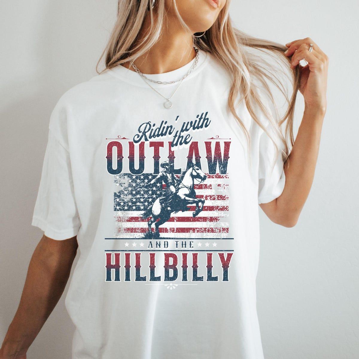 Ridin With The Outlaw And The Hillbilly Trump Shirt 6