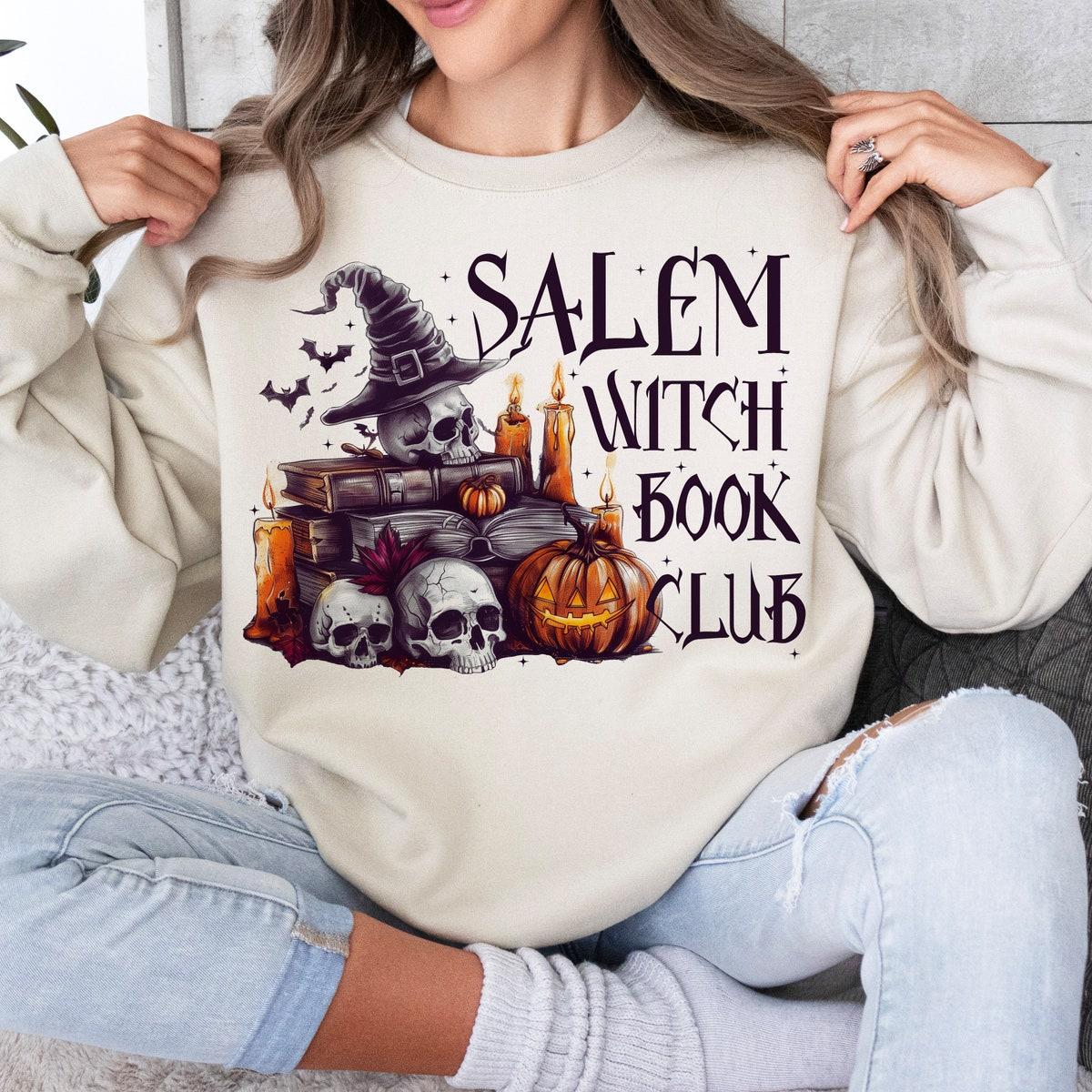 Salem Witch Book Club Halloween Shirt 4