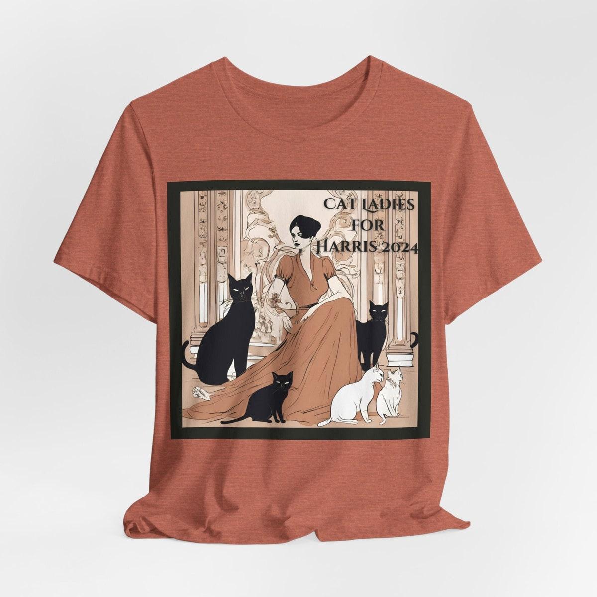 Single Cat Ladies For Harris 2024 Cat Lady Election Shirt 1