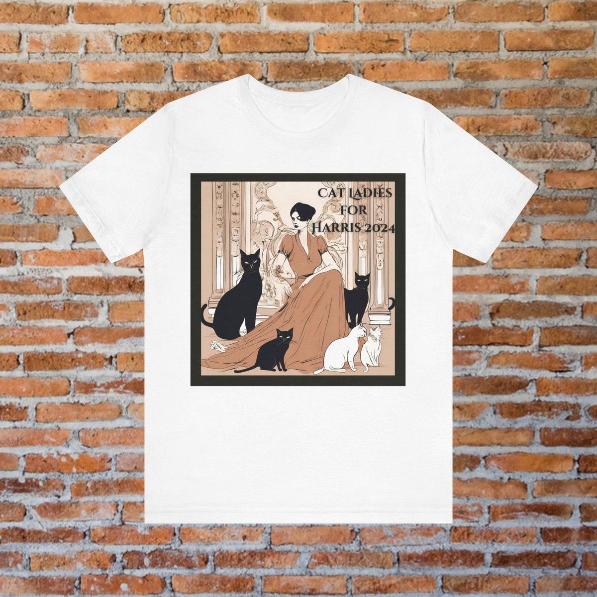 Single Cat Ladies For Harris 2024 Cat Lady Election Shirt 2