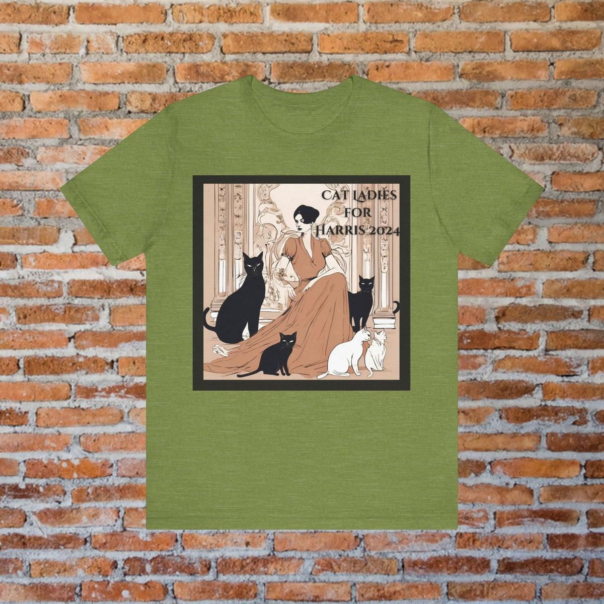 Single Cat Ladies For Harris 2024 Cat Lady Election Shirt 6