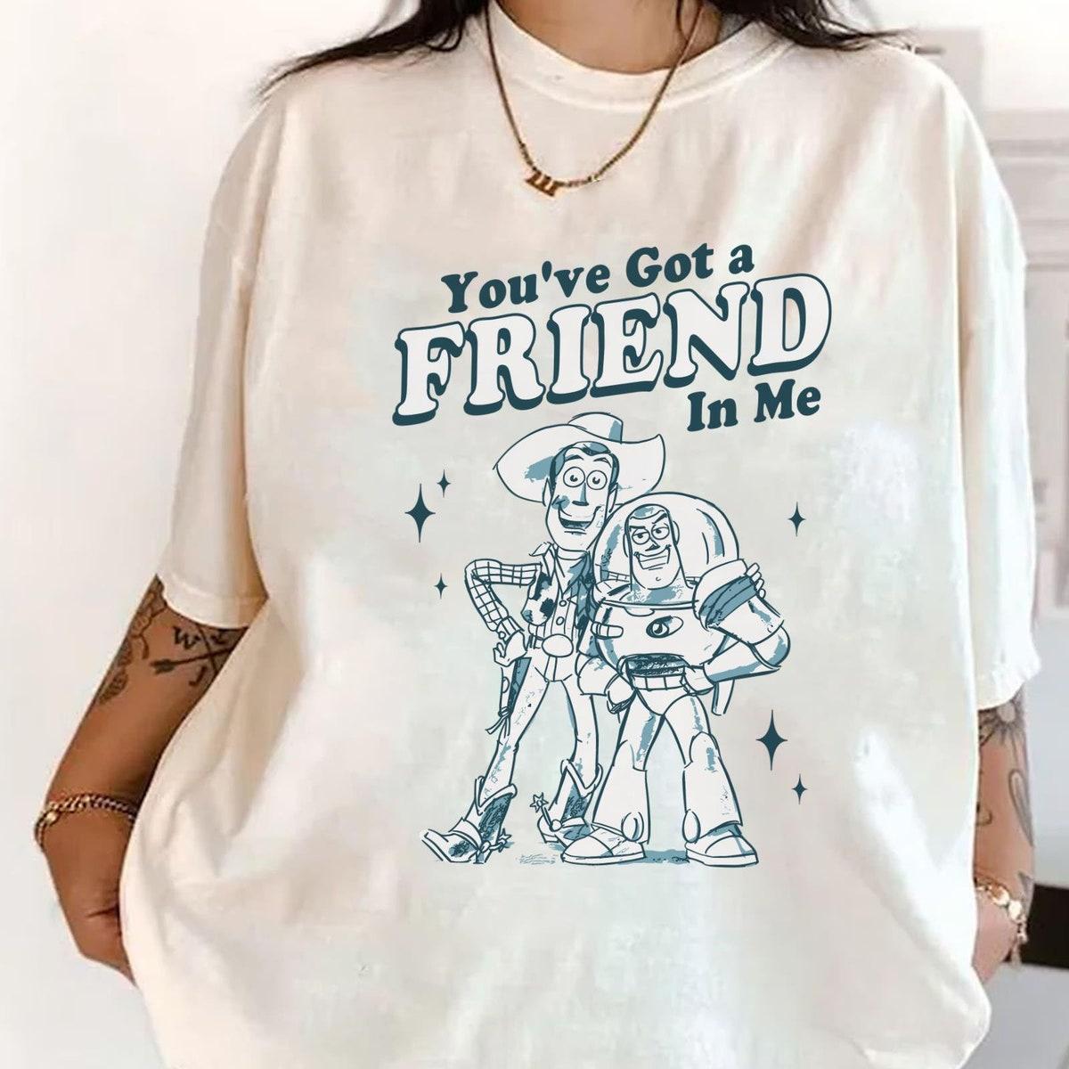 Sketch Art Buzz Lightyear And Woody You've Got A Friend In Me Shirt 3