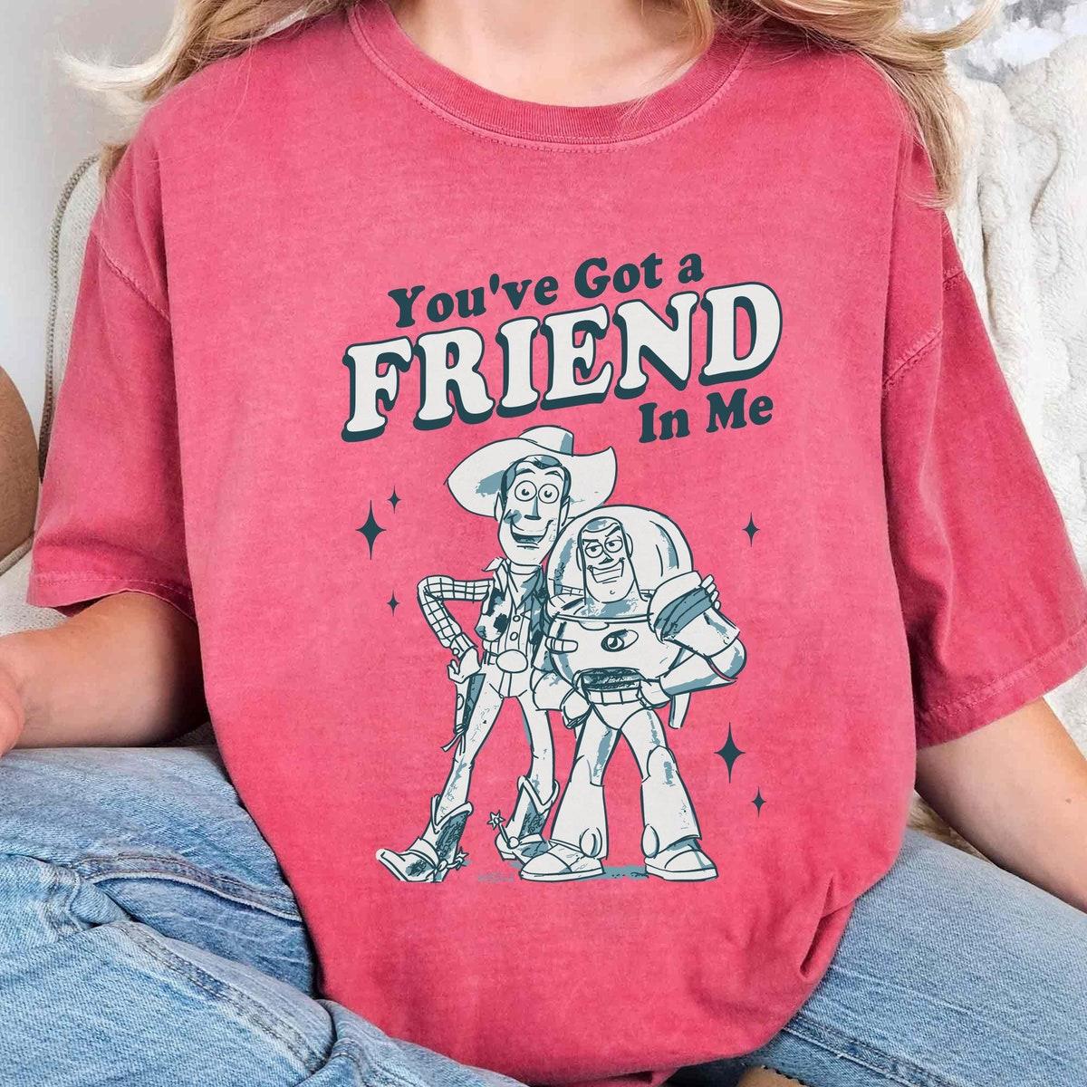 Sketch Art Buzz Lightyear And Woody You've Got A Friend In Me Shirt 6