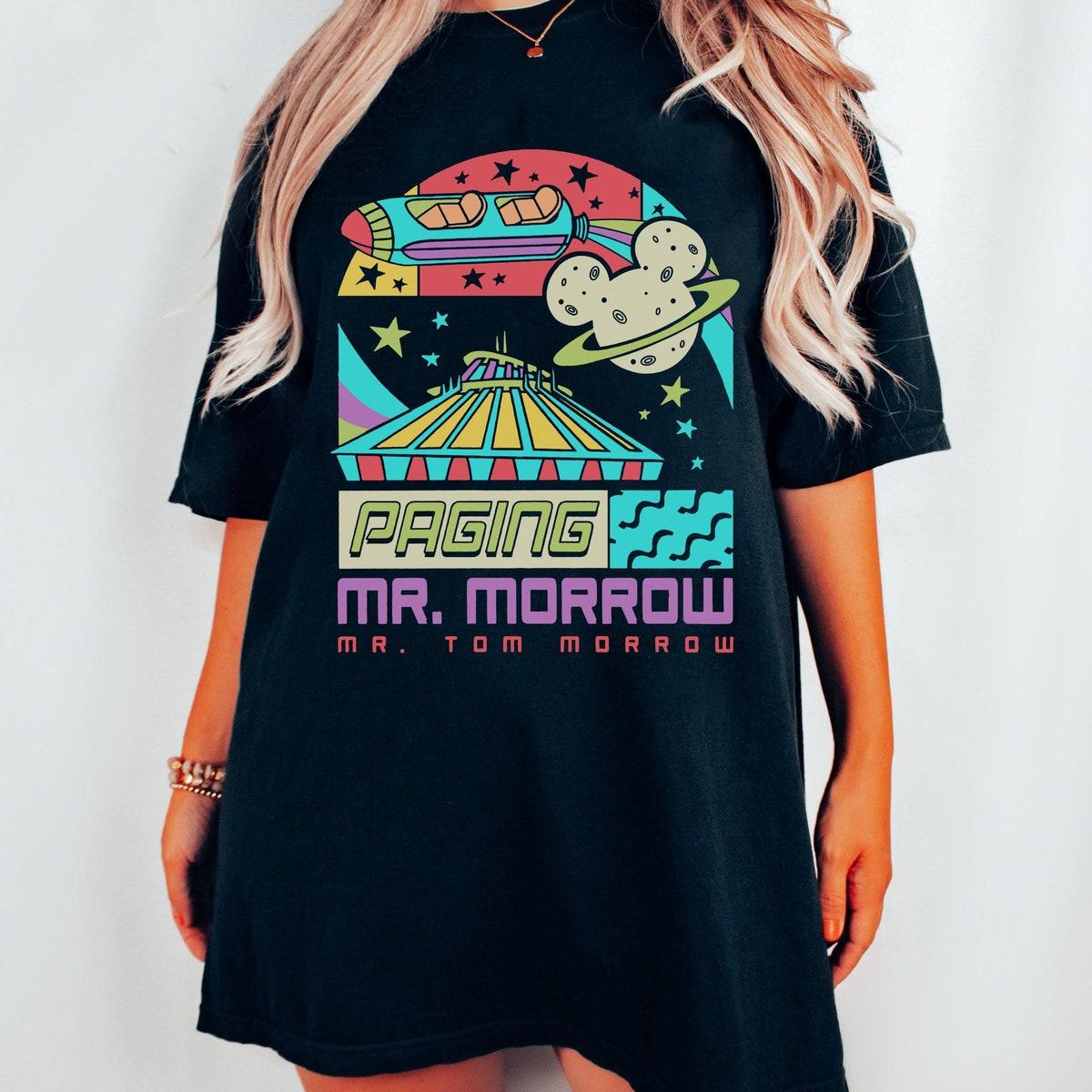 Space Mountain Tomorrowland Paging Mr Morrow Shirt 1