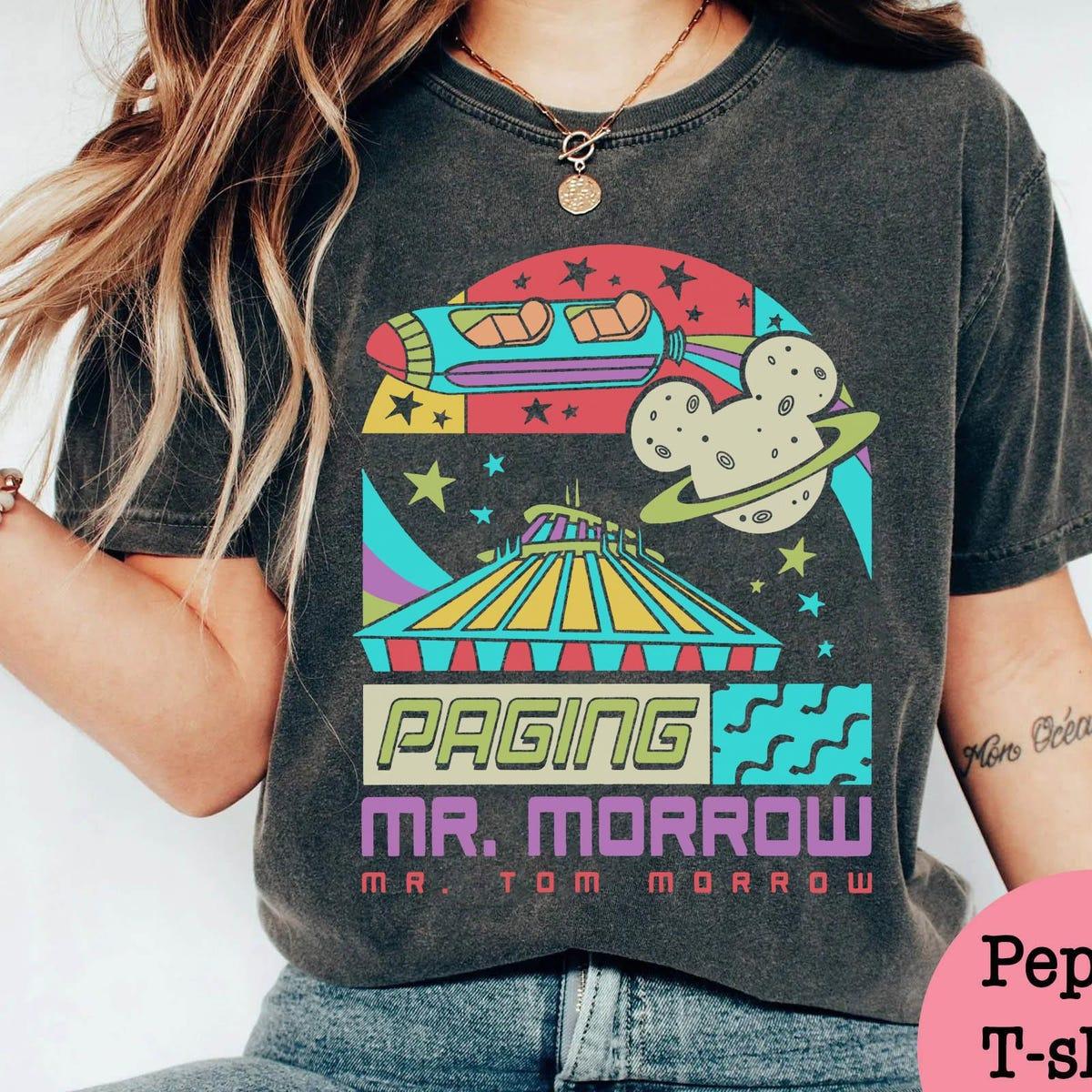 Space Mountain Tomorrowland Paging Mr Morrow Shirt 4