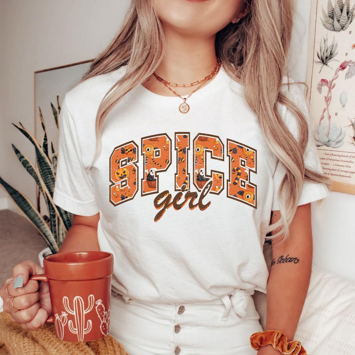 Spice Girl Varsity Pumpkin Shirt 2