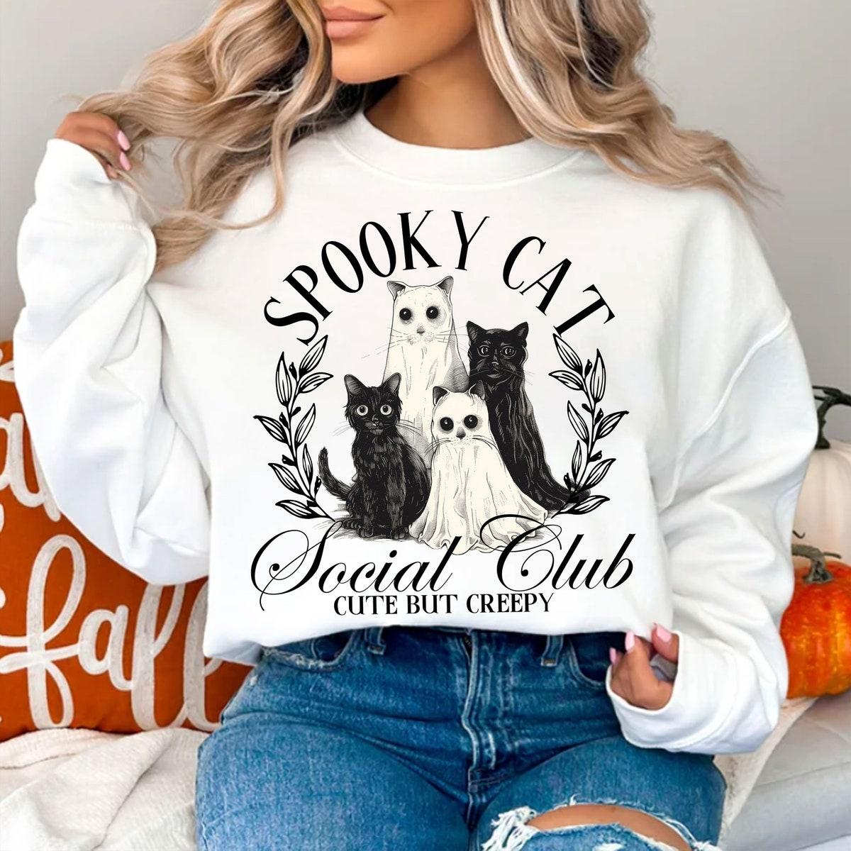 Spooky Cat Ghots Halloween Shirt 2