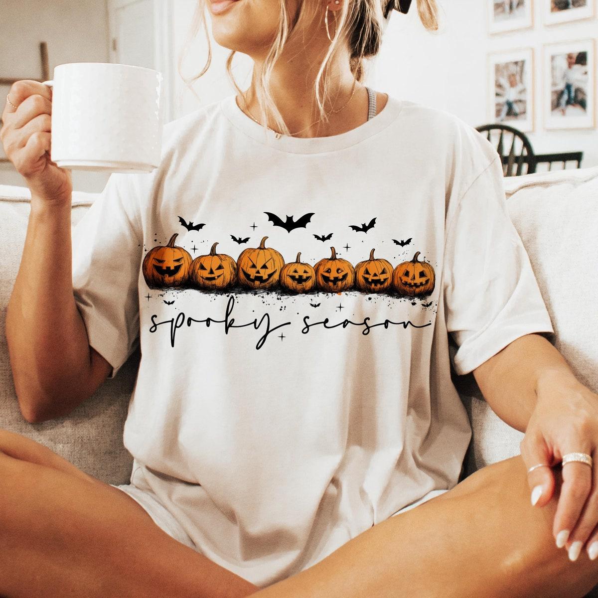 Spooky Season Fall Pumpkin Thanksgiving Shirt 1