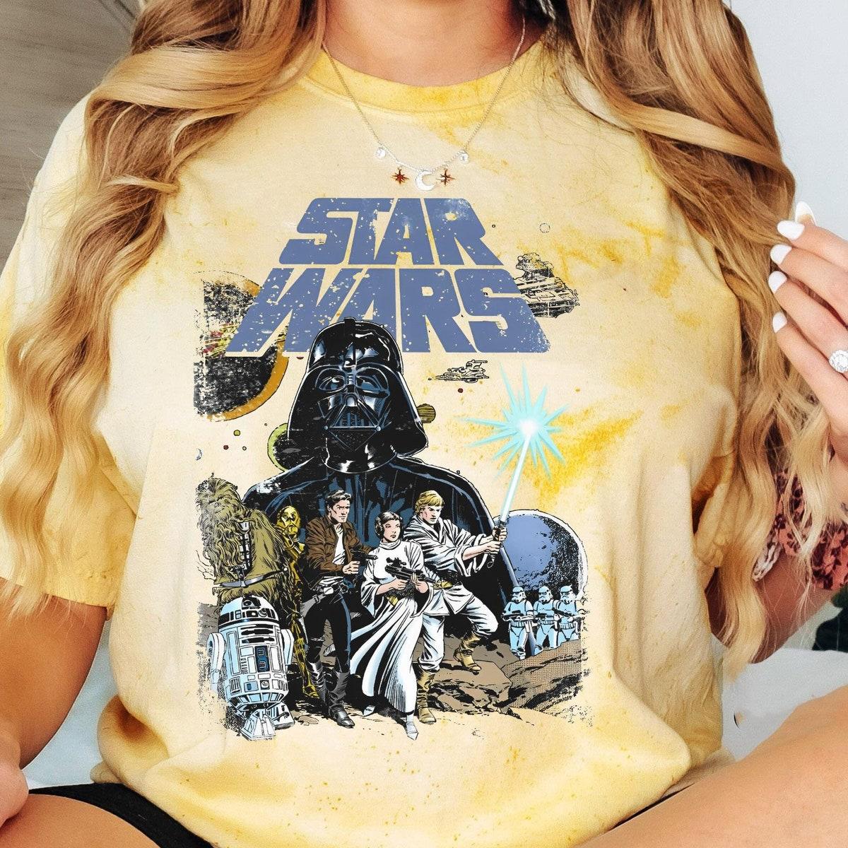 Star Wars A New Hope Darth Vader Han Solo Princess Leia Droids Shirt 2