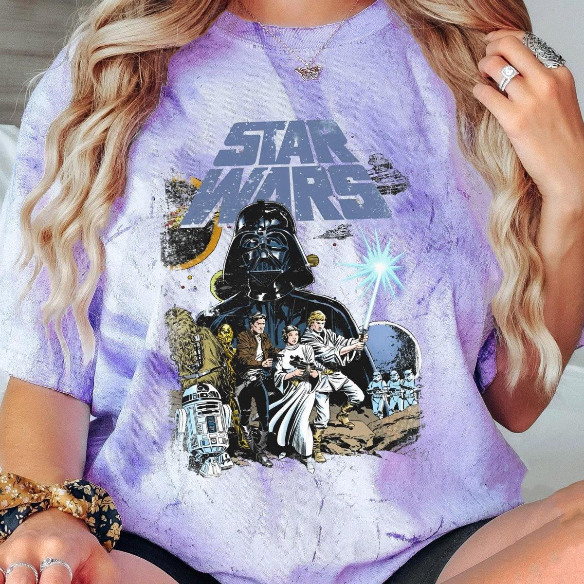 Star Wars A New Hope Darth Vader Han Solo Princess Leia Droids Shirt 6