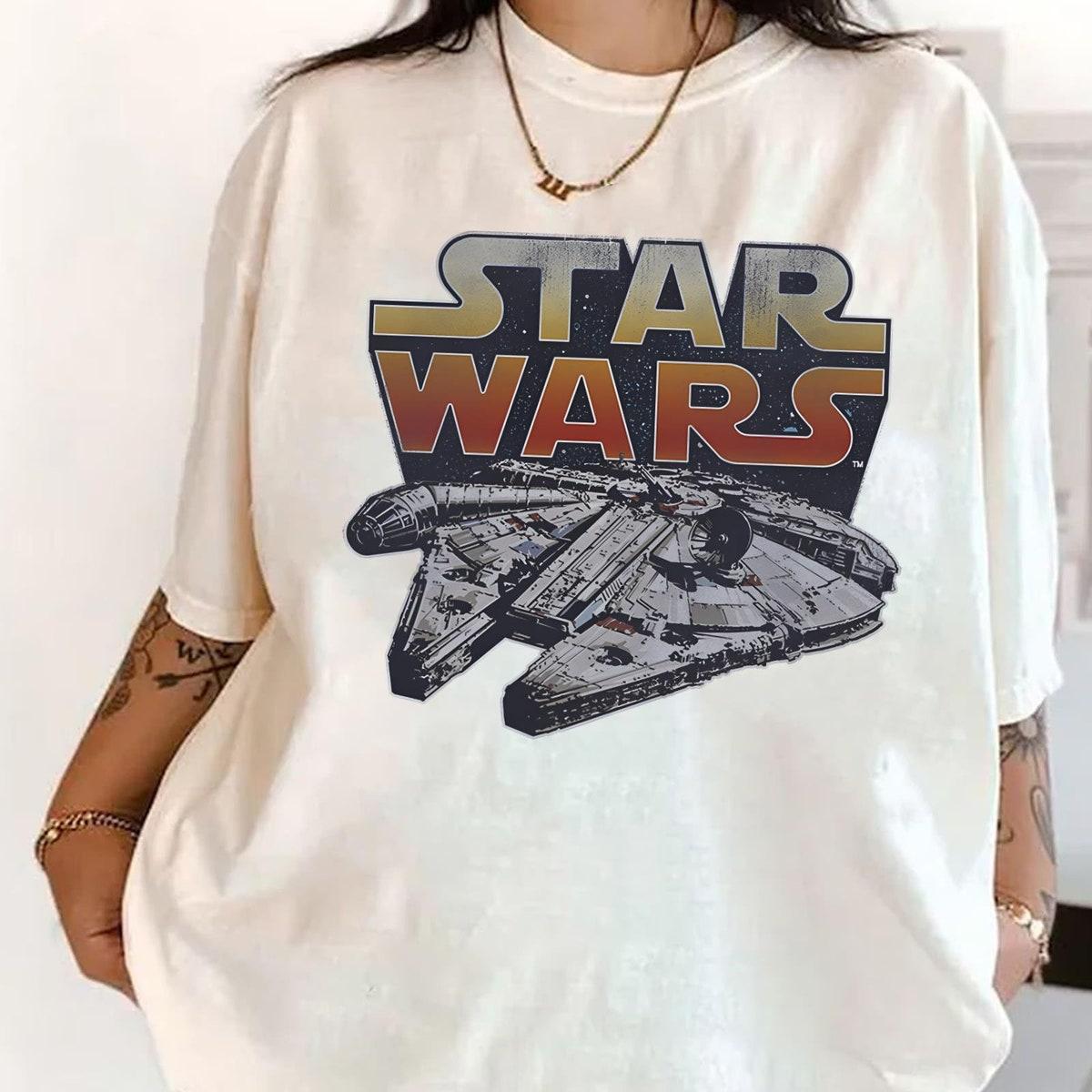 Star Wars Millennium Falcon Sunset Logo Vintage Star Wars Shirt 2