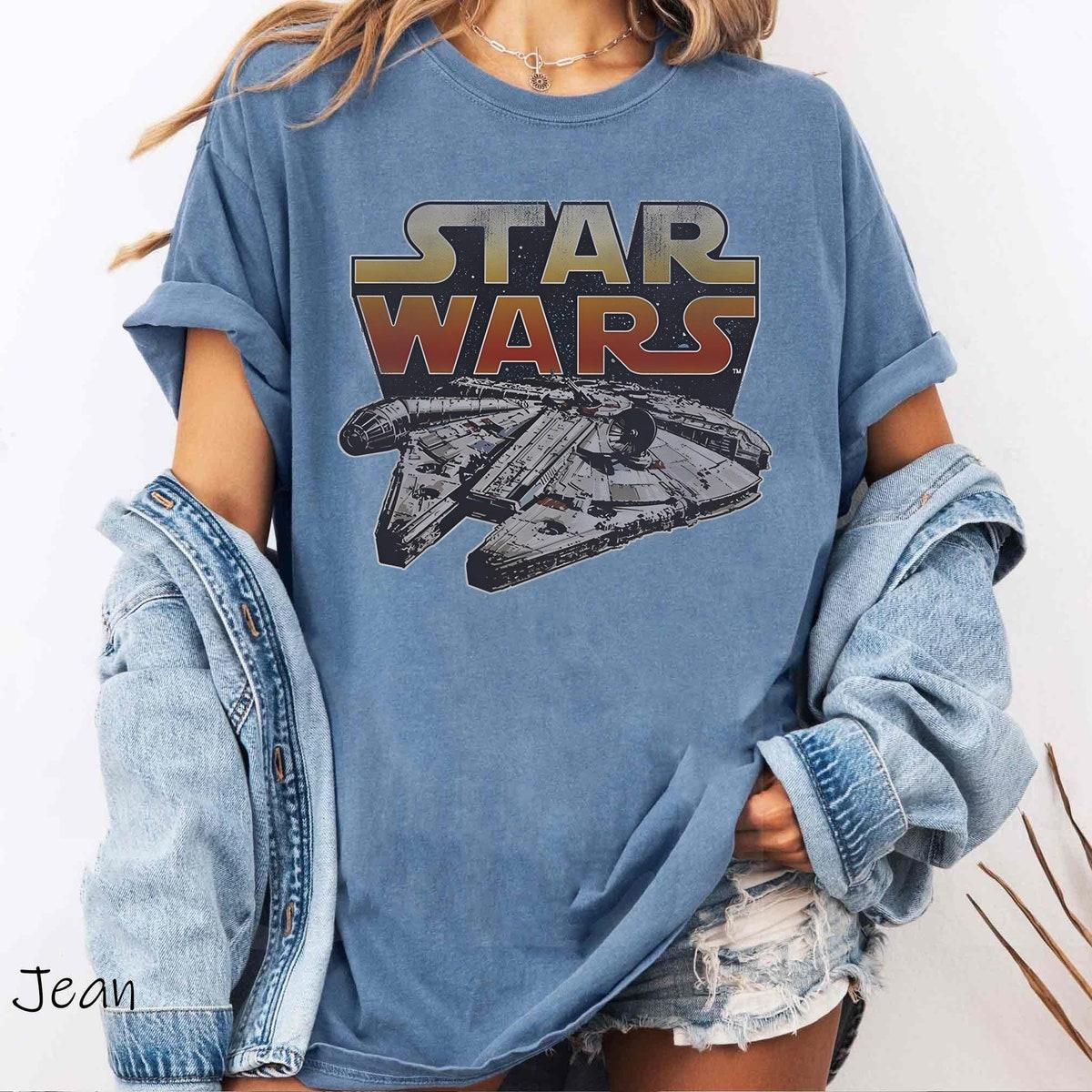 Star Wars Millennium Falcon Sunset Logo Vintage Star Wars Shirt 4