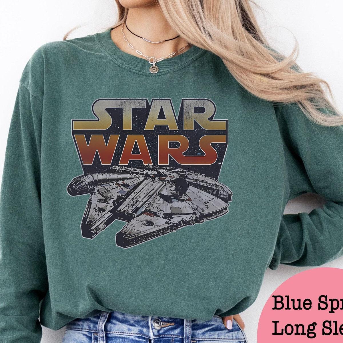 Star Wars Millennium Falcon Sunset Logo Vintage Star Wars Shirt 5