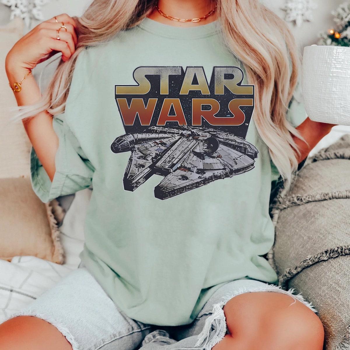 Star Wars Millennium Falcon Sunset Logo Vintage Star Wars Shirt 6