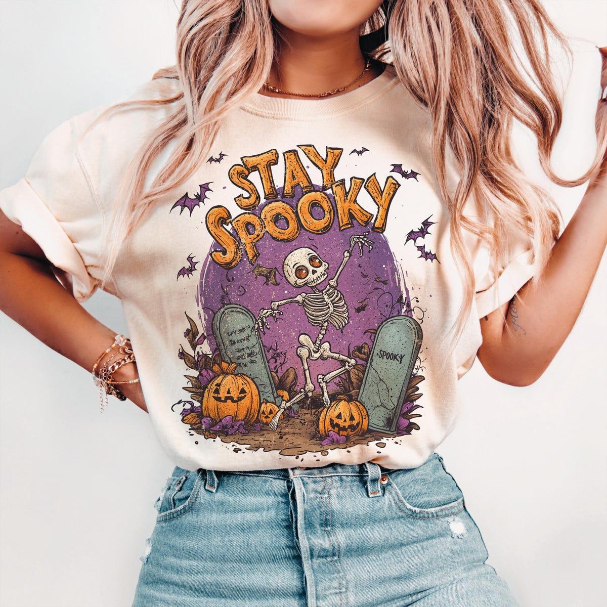 Stay Spooky Halloween Skeleton Shirt 1