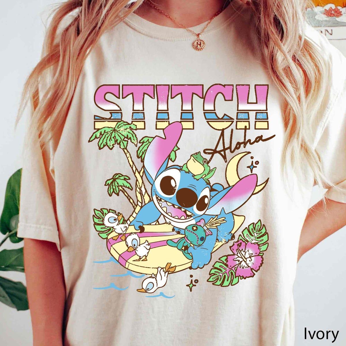 Stitch With Scrump Frog Ducks On The Beach Aloha Shirt 3