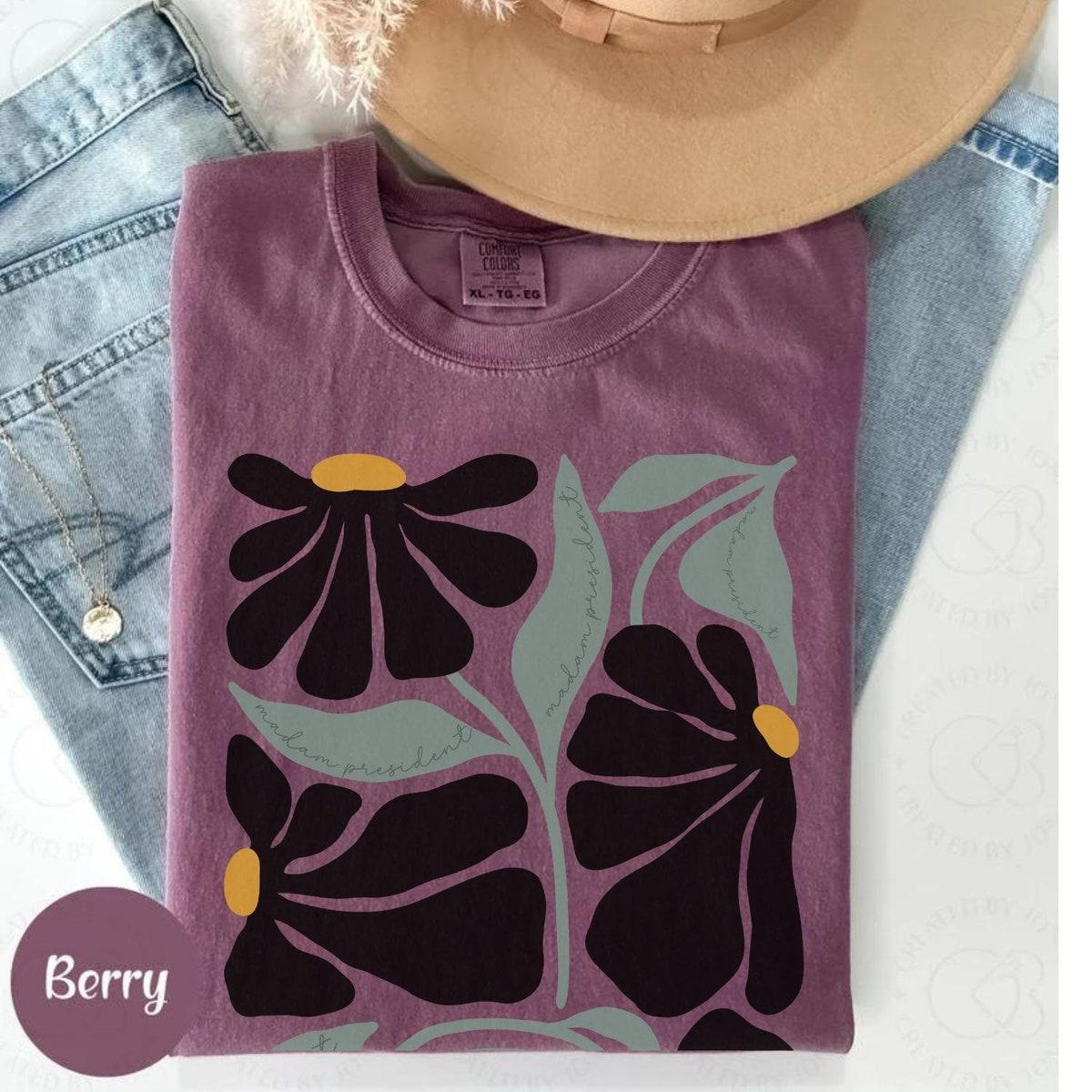 Subtle Kamala Harris Flower Shirt 1