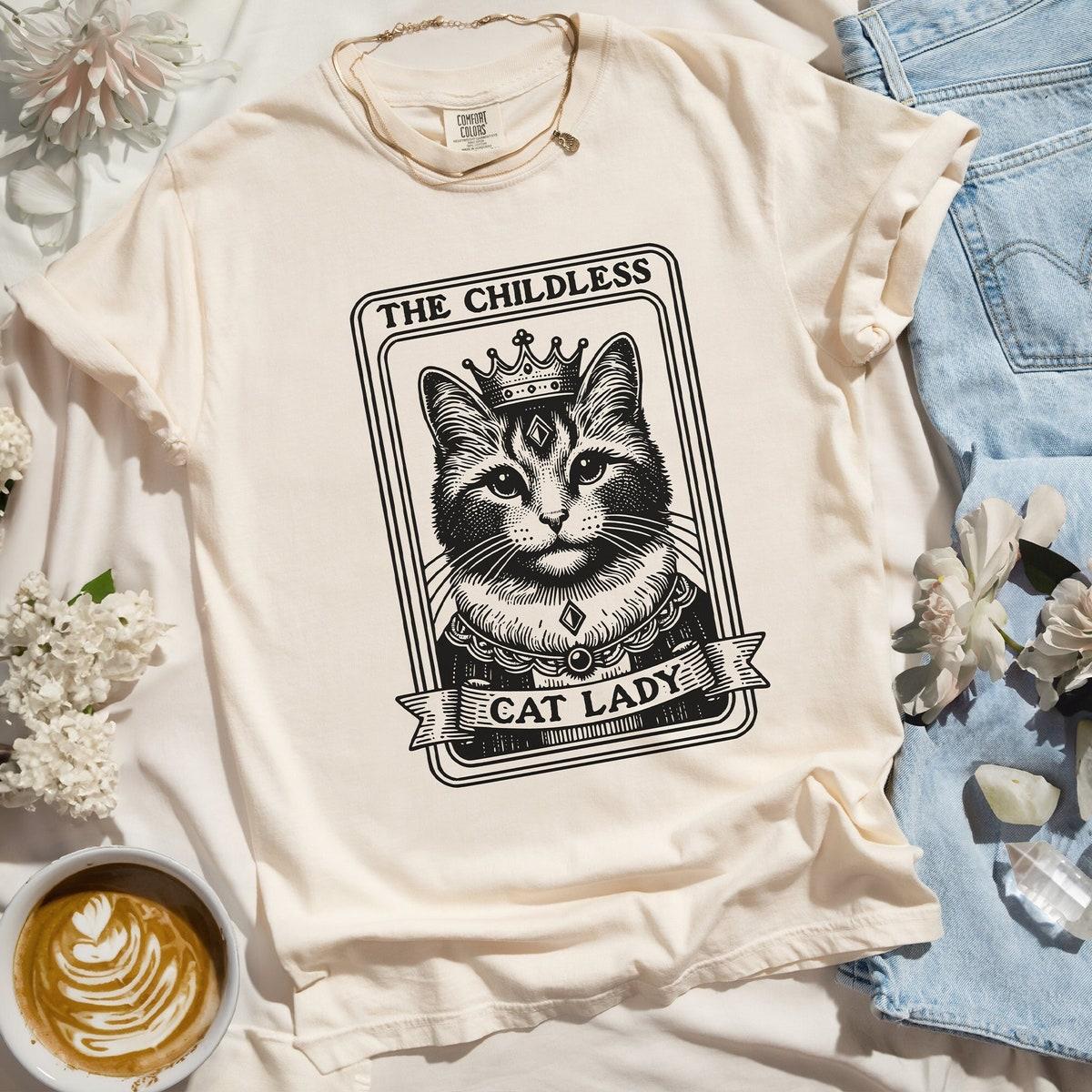 Tarot Card Childless Cat Lady For Kamala Shirt 1