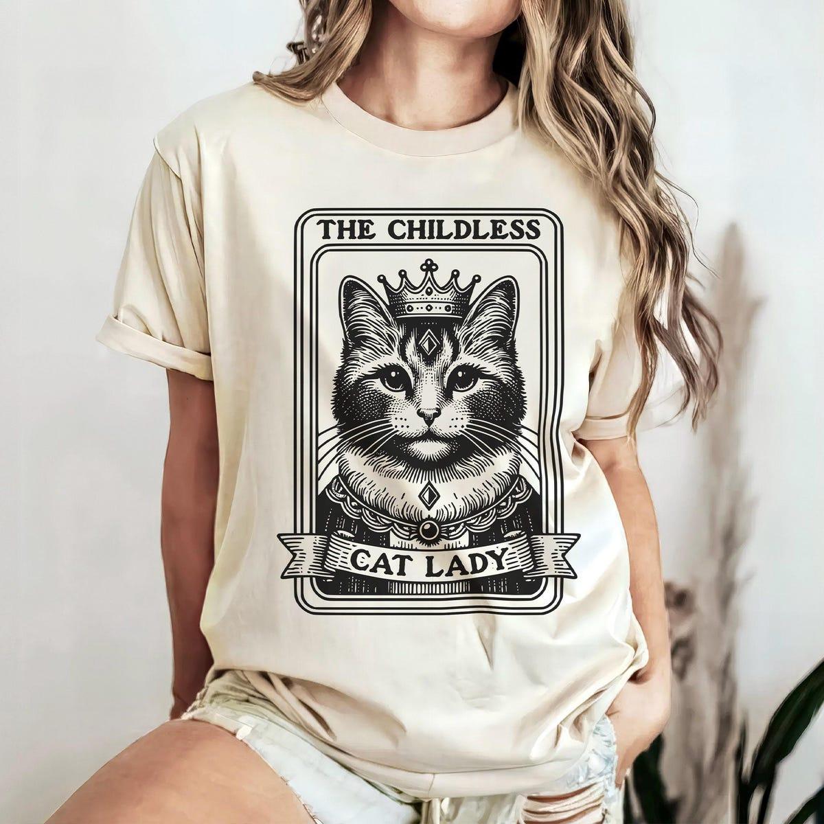 Tarot Card Childless Cat Lady For Kamala Shirt 3