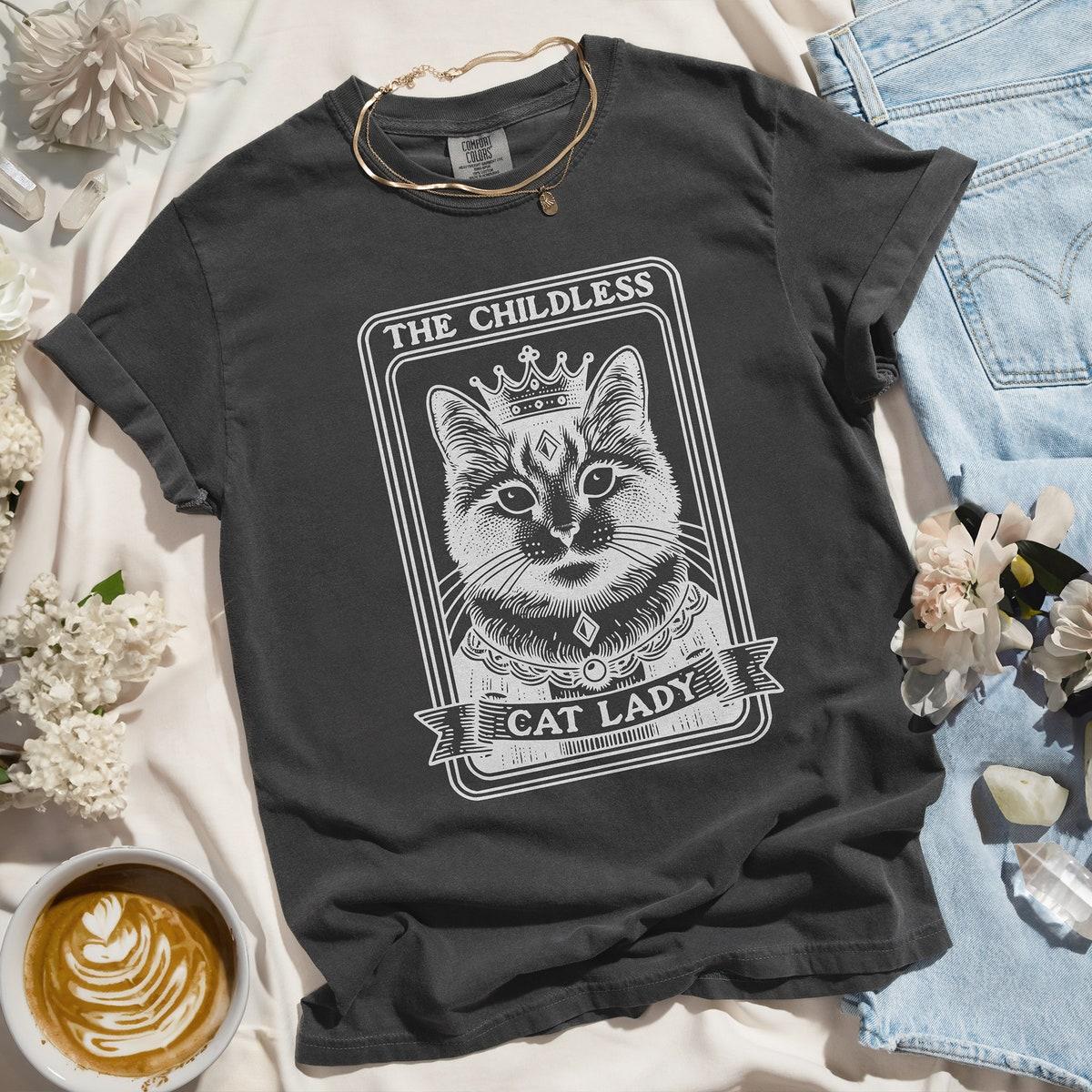 Tarot Card Childless Cat Lady For Kamala Shirt 4