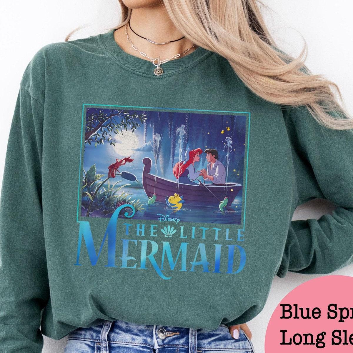 The Little Mermaid Ariel And Eric Grotto Portrait Disney Princess Shirt 3