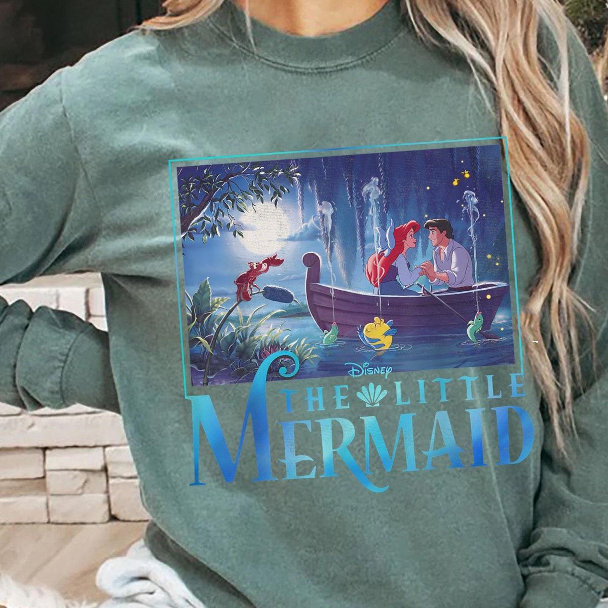 The Little Mermaid Ariel And Eric Grotto Portrait Disney Princess Shirt 5