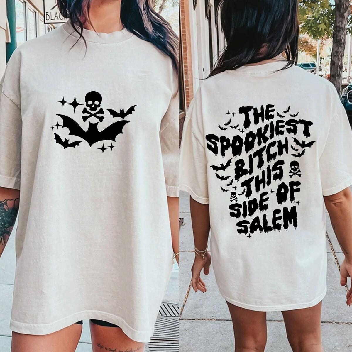 The Spookiest Bitch This Side Of Salem Halloween Shirt 1