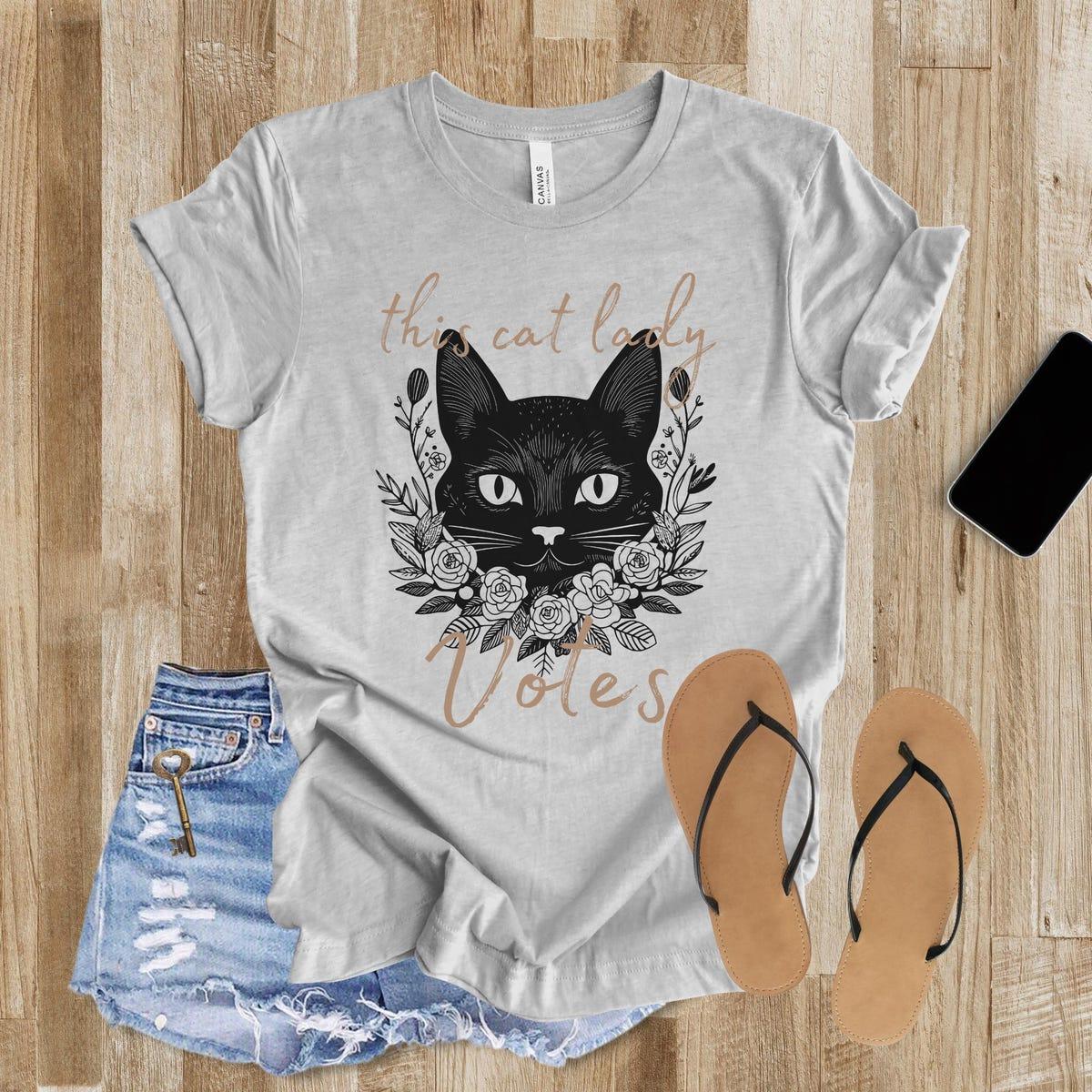 This Cat Lady Votes Crazy Kitty Ladies Shirt 4