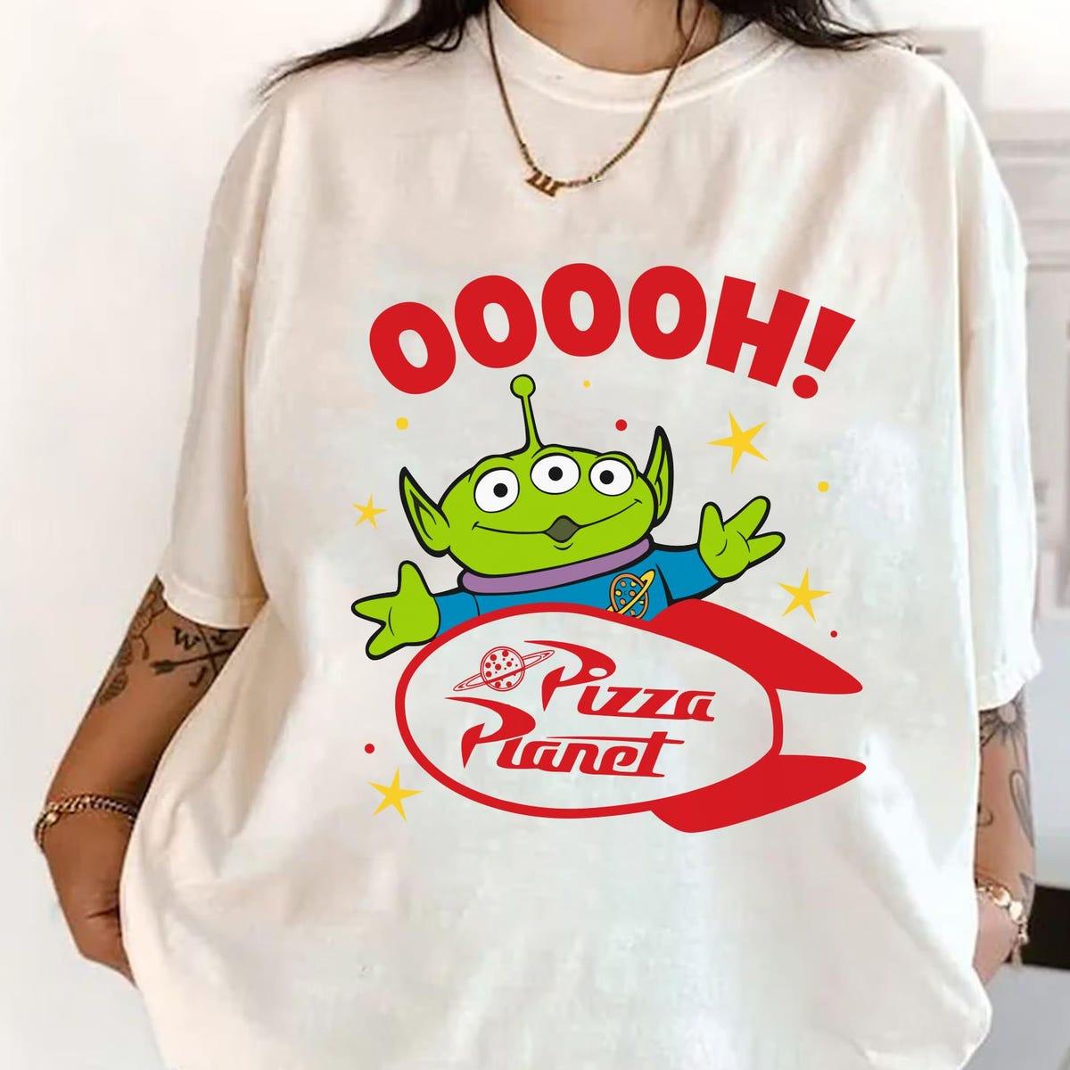 Toy Story Alien Oooh Pizza Planet Vintage Disney Shirt 2