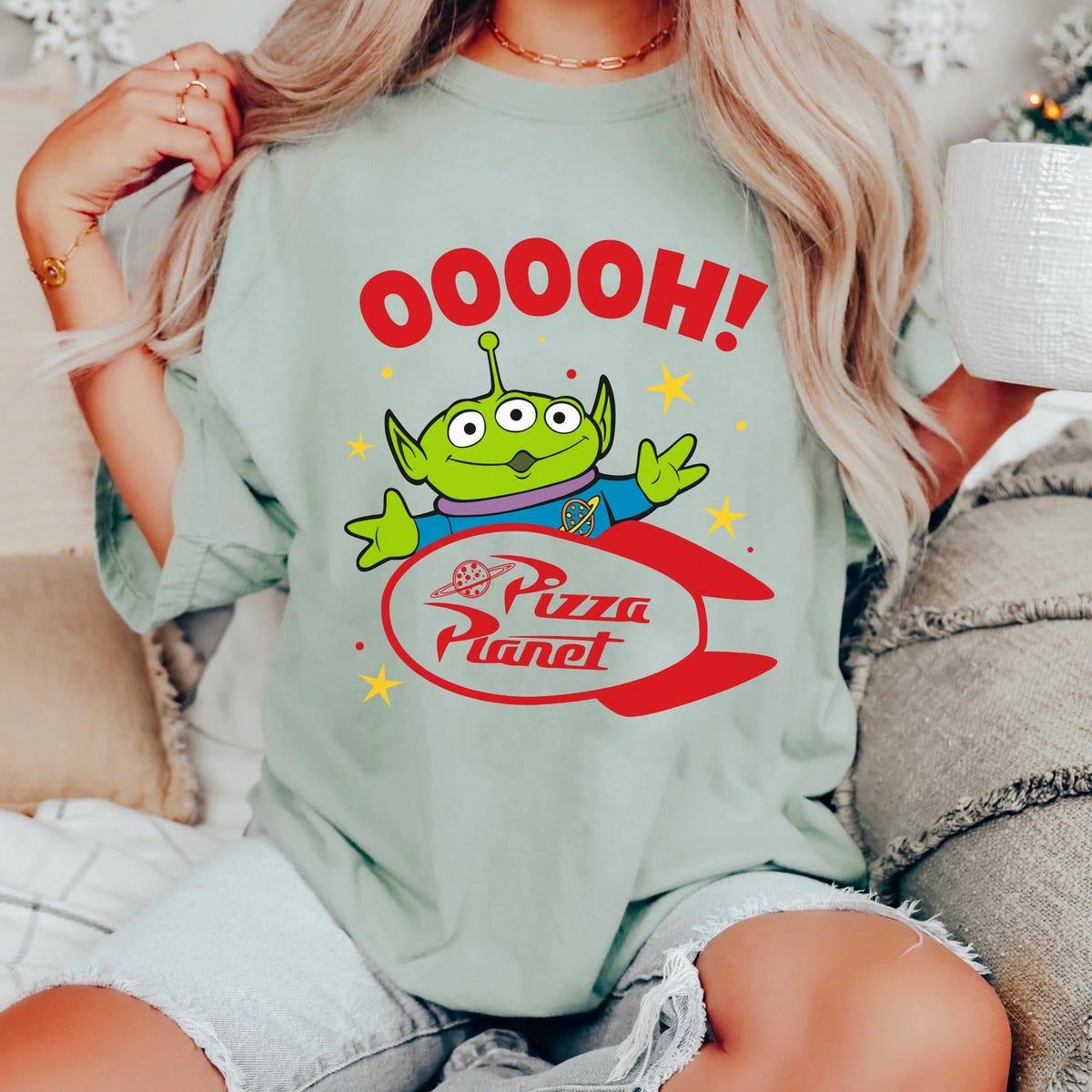 Toy Story Alien Oooh Pizza Planet Vintage Disney Shirt 4