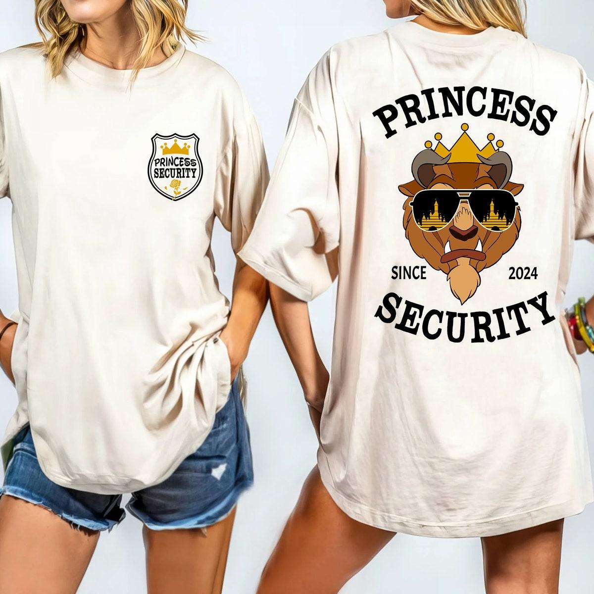 Two Sided Custom Daddy Est Year Princess Security Shirt 1